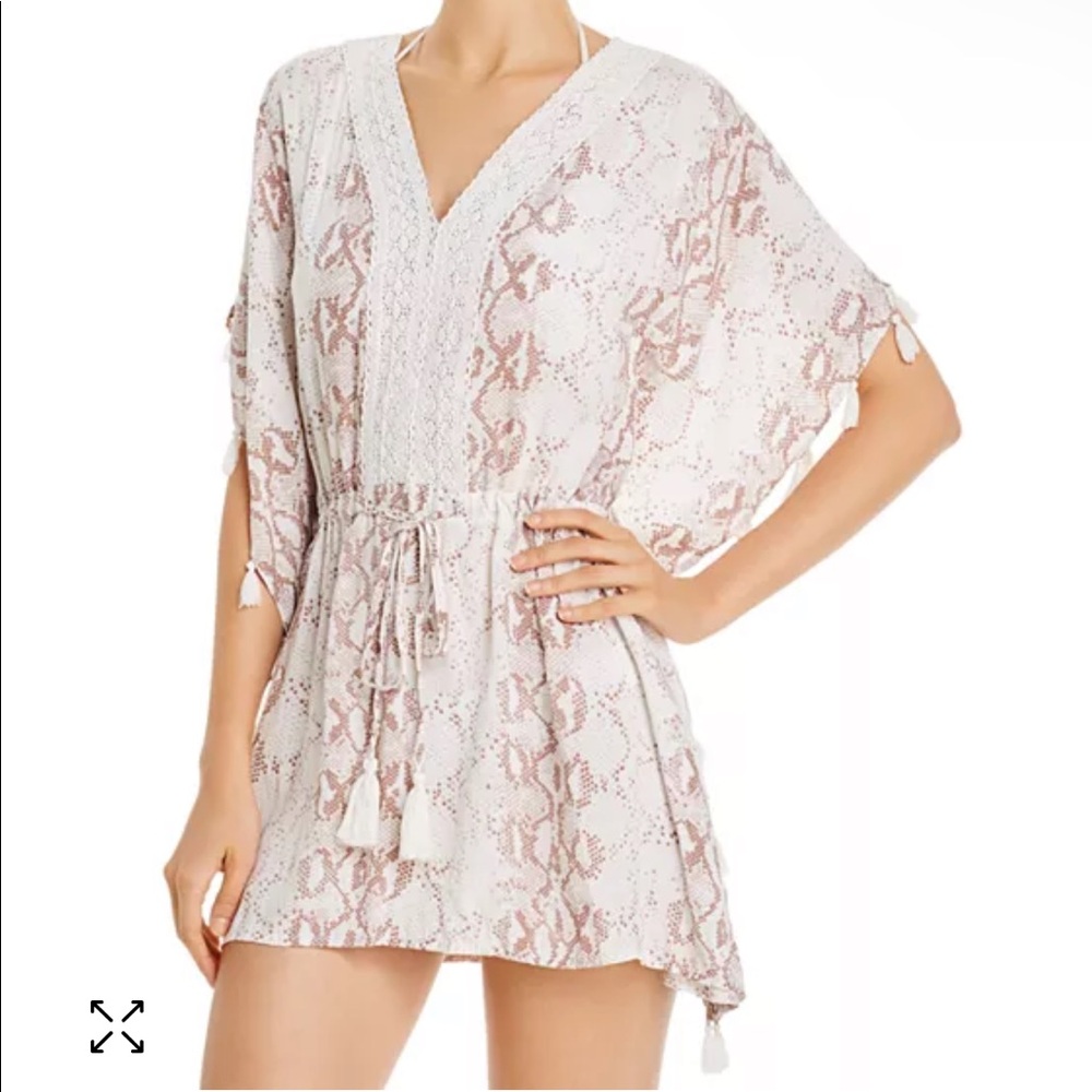 Surf Gypsy Snakeskin-Print Tunic Swim Cover-Up